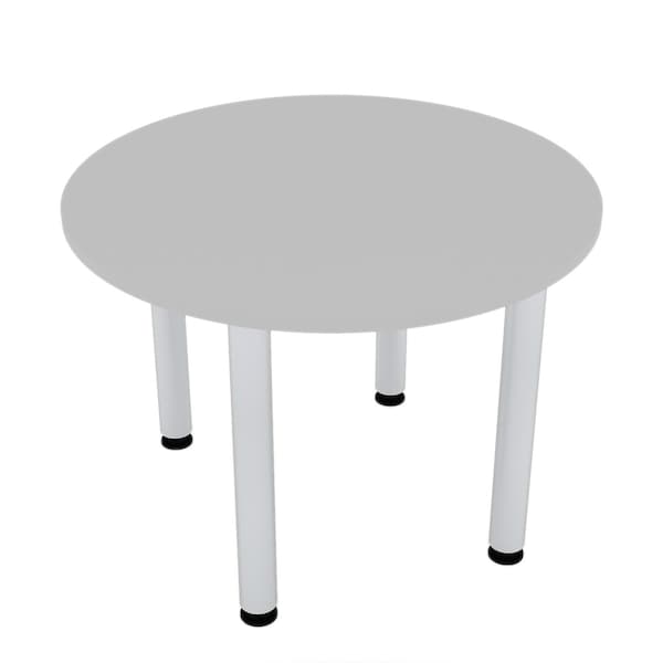 42 in W, 42 in L, 29 in H, Engineered Wood Top, Grey